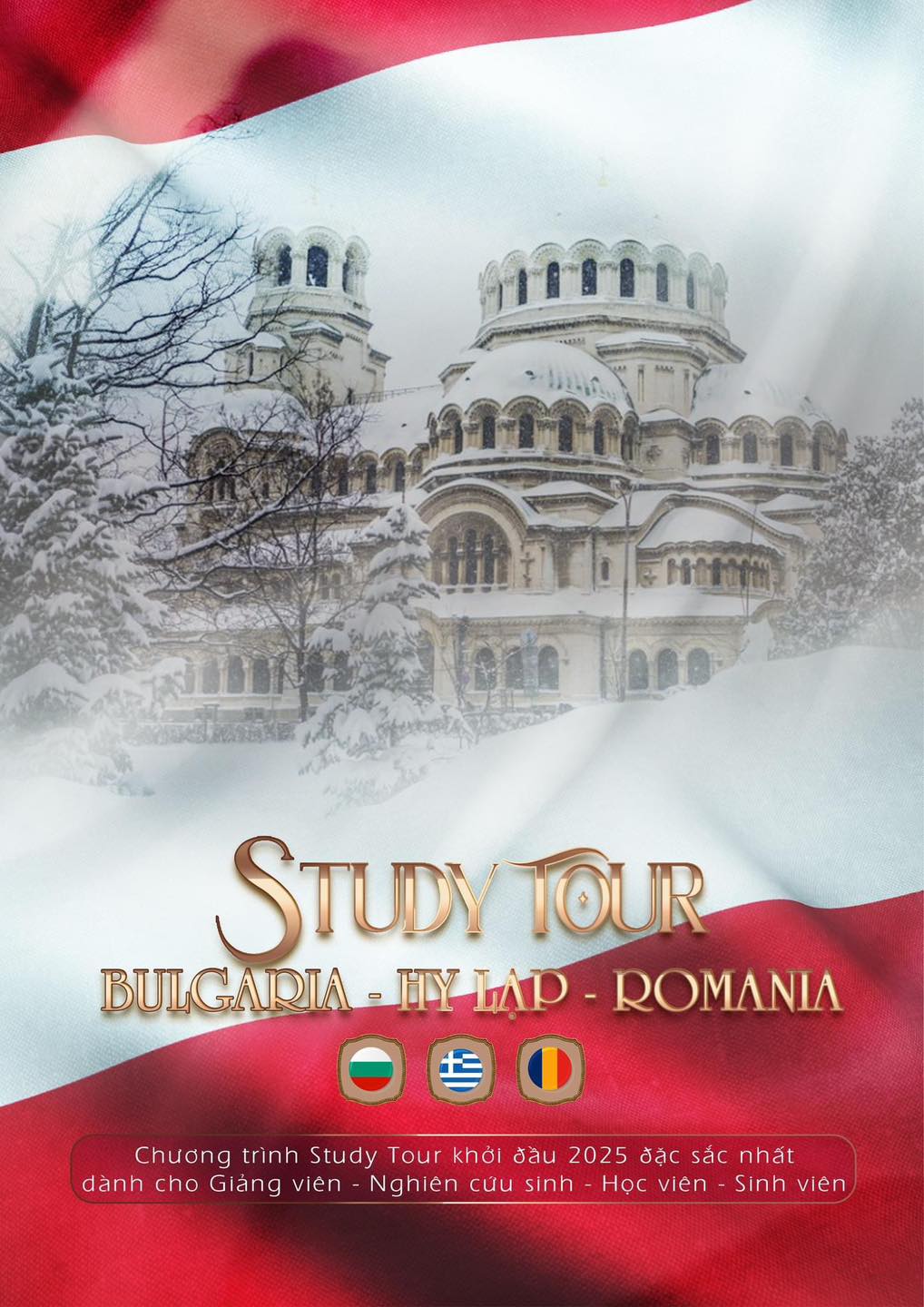 Thông báo Chương trình Study Tour Châu Âu tại Sofia (Bulgaria), Bucharest (Romania) và Thessaloniki (Hy Lạp), tháng 3 năm 2025